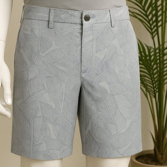 Banana Republic Other - Banana Republic Aiden 34 Blue Palm Leaf Shorts Mens Preppy Vacation Summer